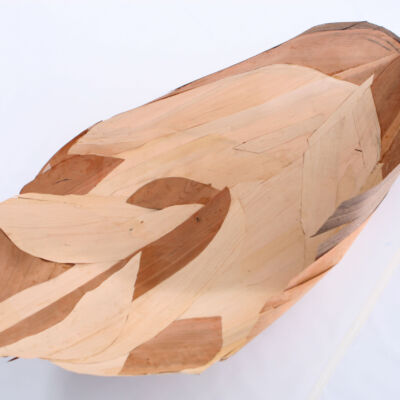 Leafboat - a sculpture from recycled wood